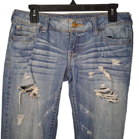 Standards & Practices Light Wash Distressed Destroyed Jeans Size 3 37 - Picture 4 of 9